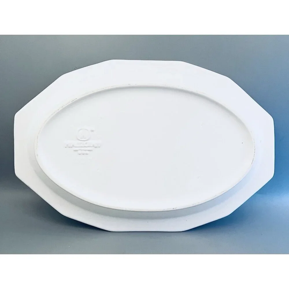 Set of 2 Vintage USA Heritage White Dishes- Serving Platter & Baker Pfaltzgraff